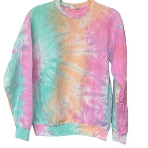 Exist Big Kid Girl size XL Pastel Tie Dye Sweatshirt Pullover Lightweight NWOT